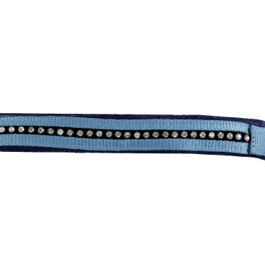 Conjunto de cabresto com mosquetão HKM Crystal acolchoado Petróleo / marinho Azul Conjunto de cabresto com mosquetão HKM Crystal acolchoado Petróleo / marinho Azul