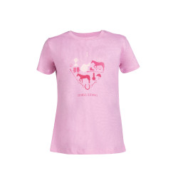 T-shirt infantil HKM Eu amo equitação Rosa