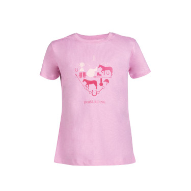 T-shirt infantil HKM Eu amo equitação Rosa