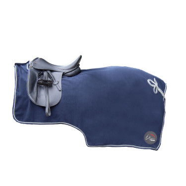 Polar fleece uitrijdeken HKM Azul escuro