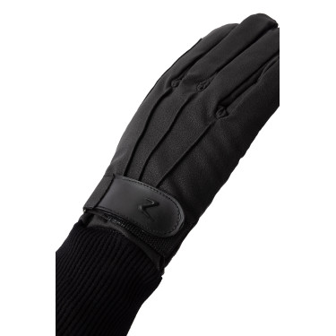 Luvas de couro PU forradas com lã polar Horze Luvas de couro PU forradas com lã polar Horze