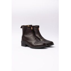 Botas de couro Rose com fecho éclair frontal Horze Castanho escuro Botas de couro Rose com fecho éclair frontal Horze Castanho escuro