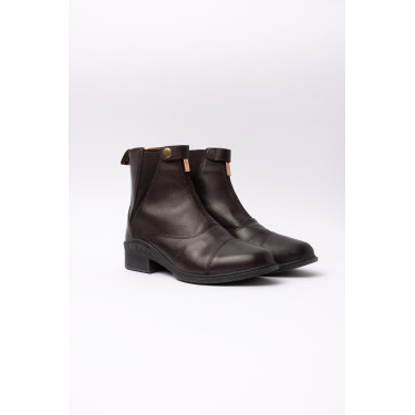 Botas de couro Rose com fecho éclair frontal Horze Castanho escuro Botas de couro Rose com fecho éclair frontal Horze Castanho escuro