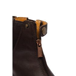Botas de couro Rose com fecho éclair frontal Horze Castanho escuro Botas de couro Rose com fecho éclair frontal Horze Castanho escuro