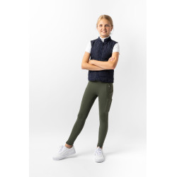 Casaco acolchoado clássico infantil Horze Casaco pea coat azul escuro