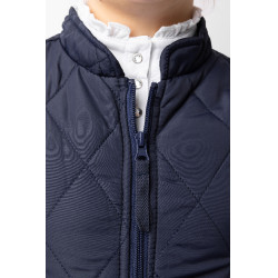 Casaco acolchoado clássico infantil Horze Casaco pea coat azul escuro