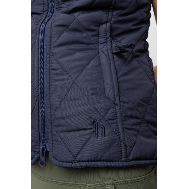 Casaco acolchoado clássico infantil Horze Casaco pea coat azul escuro Casaco acolchoado clássico infantil Horze Casaco pea coat azul escuro