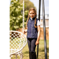 Casaco acolchoado clássico infantil Horze Casaco pea coat azul escuro