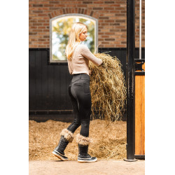 Calça Térmica com Assento Total Mira Feminina Horze Preto Calça Térmica com Assento Total Mira Feminina Horze Preto