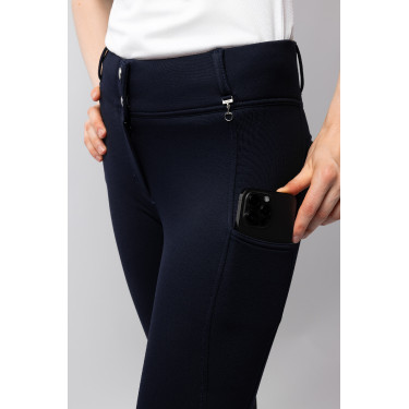Calça Térmica com Assento Total Mira Feminina Horze Marinho escuro Azul