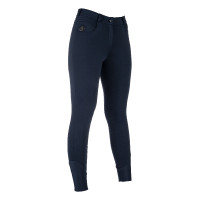 Calça HKM aquecida Comfort Style 1/1 com silicone sem bateria feminina Azul escuro