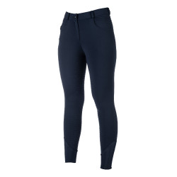 Calça HKM aquecida Comfort Style 1/1 com silicone sem bateria feminina Azul escuro