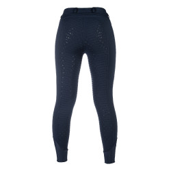 Calça HKM aquecida Comfort Style 1/1 com silicone sem bateria feminina Azul escuro