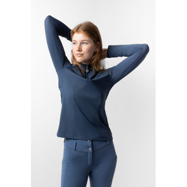 Camisa de treino Horze Eloise Indigo vintage Azul-marinho