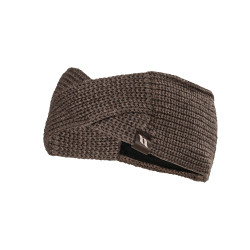 Faixa Back on Track Nora em lã tricotada Castanho