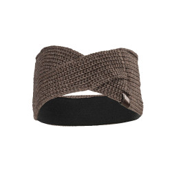 Faixa Back on Track Nora em lã tricotada Castanho