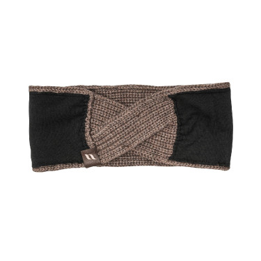 Faixa Back on Track Nora em lã tricotada Castanho