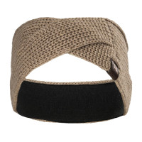 Faixa Back on Track Nora em lã tricotada Bege claro