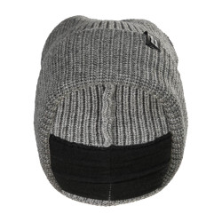 Gorro Back on Track Ava em lã com dobra Cinzento