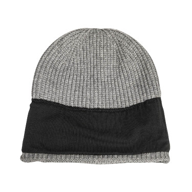 Gorro Back on Track Ava em lã com dobra Cinzento