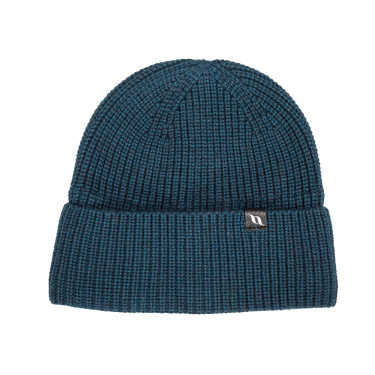 Gorro Back on Track Ava em lã com dobra Azul petróleo Gorro Back on Track Ava em lã com dobra Azul petróleo
