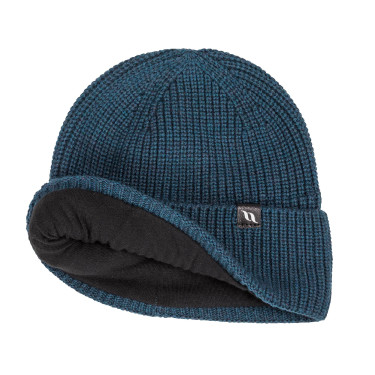Gorro Back on Track Ava em lã com dobra Azul petróleo Gorro Back on Track Ava em lã com dobra Azul petróleo
