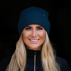 Gorro Back on Track Ava em lã com dobra Azul petróleo Gorro Back on Track Ava em lã com dobra Azul petróleo