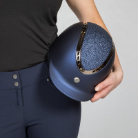 Capacete EQ3 Pardus Smooth Top com ajuste de roda Back on Track Azul com purpurina