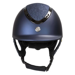 Capacete EQ3 Pardus Smooth Top com ajuste de roda Back on Track Azul com purpurina