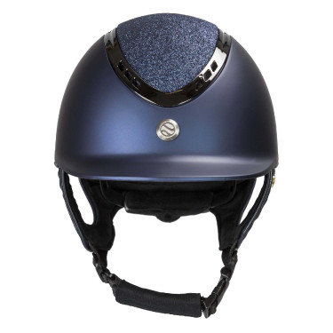 Capacete EQ3 Pardus Smooth Top com ajuste de roda Back on Track Azul com purpurina