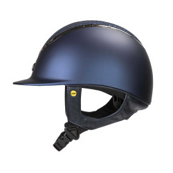 Capacete EQ3 Pardus Smooth Top com ajuste de roda Back on Track Azul com purpurina