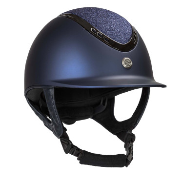 Capacete EQ3 Pardus Smooth Top com ajuste de roda Back on Track Azul com purpurina