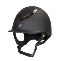 Capacete EQ3 Pardus Smooth Top com ajuste de roda Back on Track Preto com brilhos