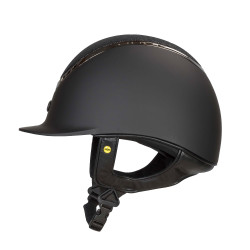 Capacete EQ3 Pardus Smooth Top com ajuste de roda Back on Track Preto com brilhos