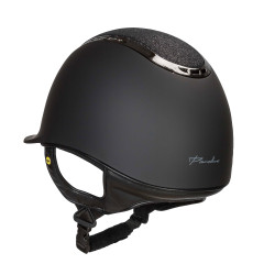 Capacete EQ3 Pardus Smooth Top com ajuste de roda Back on Track Preto com brilhos