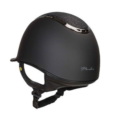 Capacete EQ3 Pardus Smooth Top com ajuste de roda Back on Track Preto com brilhos Capacete EQ3 Pardus Smooth Top com ajuste de roda Back on Track Preto com brilhos