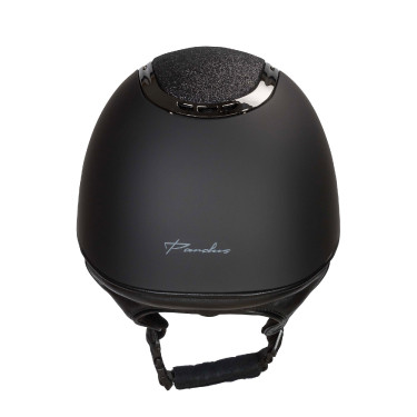 Capacete EQ3 Pardus Smooth Top com ajuste de roda Back on Track Preto com brilhos Capacete EQ3 Pardus Smooth Top com ajuste de roda Back on Track Preto com brilhos