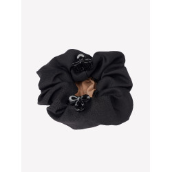 Chouchou LeMieux com Rede de Cabelo de Cristal Preto / loira