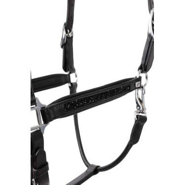 Caveção de couro Horze Delémont Preto