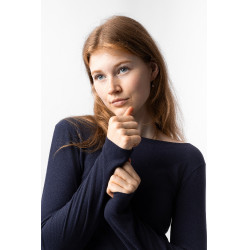 Camiseta térmica Horze Tess Azul polar Azul-marinho