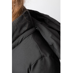 Casaco comprido acolchoado feminino Paloma Horze Caviar preto