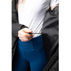 Casaco comprido acolchoado feminino Paloma Horze Caviar preto