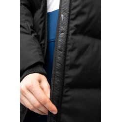 Casaco comprido acolchoado feminino Paloma Horze Caviar preto