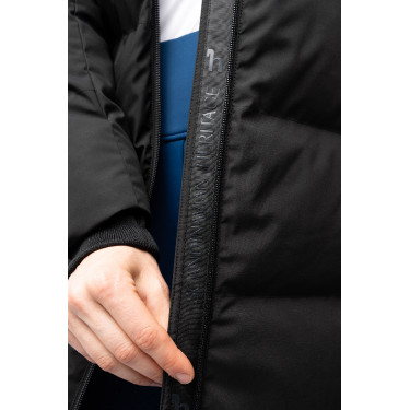 Casaco comprido acolchoado feminino Paloma Horze Caviar preto