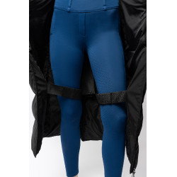 Casaco comprido acolchoado feminino Paloma Horze Caviar preto