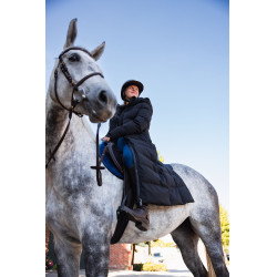 Casaco comprido acolchoado feminino Paloma Horze Caviar preto