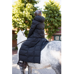 Casaco comprido acolchoado feminino Paloma Horze Caviar preto