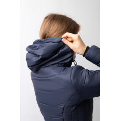 Casaco de equitação acolchoado Horze Astrid feminino Azul polar Azul-marinho