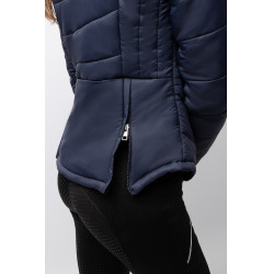 Casaco de equitação acolchoado Horze Astrid feminino Azul polar Azul-marinho