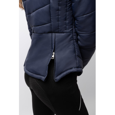 Casaco de equitação acolchoado Horze Astrid feminino Azul polar Azul-marinho